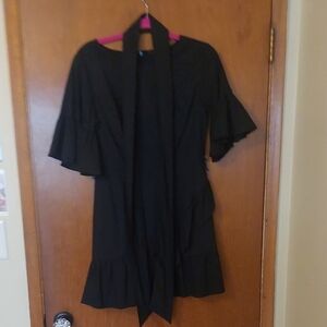 Forever 21 Black Mid-length Dress With Bell Sleeves